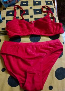 Red Bra & Panty Set