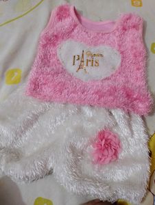 Pink And White Baby Girl Suit