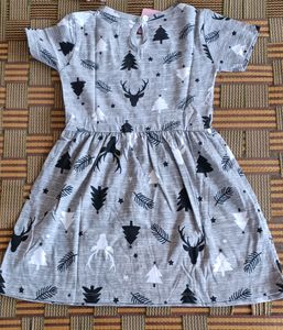 New 3-4Yrs Girl Frock With Sleeve