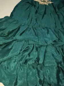 Emerald Green Ruffle Dress 2 To 4 Year Girl Cloth
