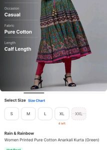Printed Cotton Anarkali Kurta