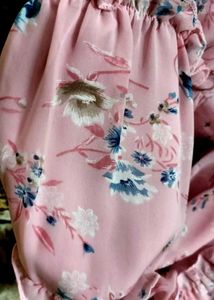 Pink Floral Flowy Top
