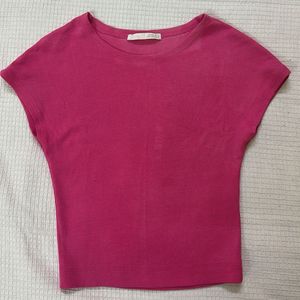 Zara Hot Pink Casual Top