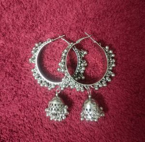 Oxidised Hoop Earrings