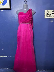 Korean Long Designer Pink Gown