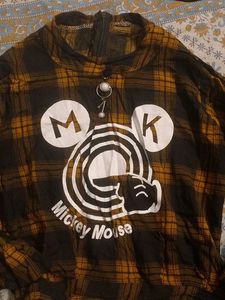 Mickey Mouse Plaid Top