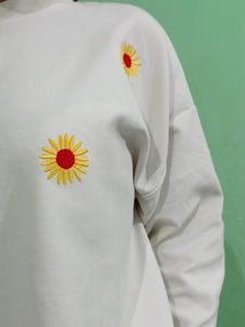 White Crop Sweater