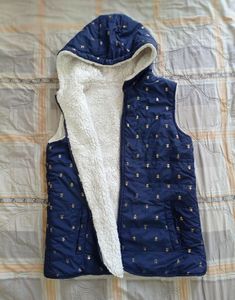 Navy Hooded Padded Vest
