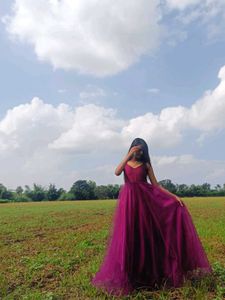 Purple Gown With Pocket