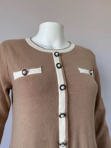 Beige Korean Sweater Dress