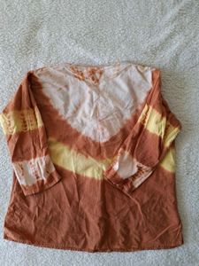 Vintage Embroidered Tie-Dye Top