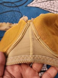 Lace Detail Beige Bra