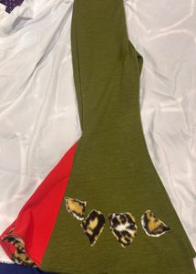 Olive Green Flare Leggings !