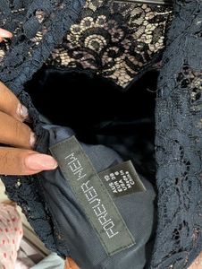 Elegant Navy Lace Dress
