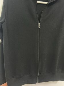 Black Track Jacket with White Stripes