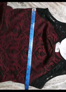 Crop Top Velvet Embroidery