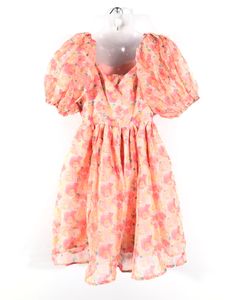 Floral Puff Sleeve Mini Dress