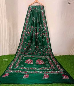 Kantha Stitched Saree With Blouse Piece