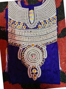 Purple party wear Embroidered Anarkali Suit