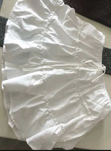 Tiered White Skirt