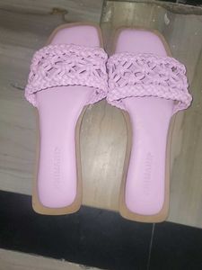 Primark baby pink Woven Slides