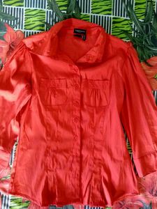 Orange Casual Shirt