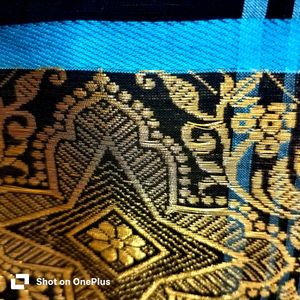 Elegant Black rich Cotton Saree