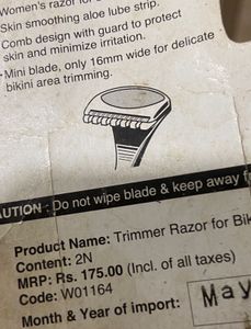 Bikini Razor New With Tag