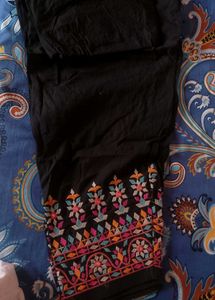 Embroidered black salwar! 🖤