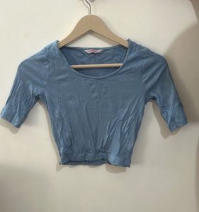 Cute Blue Crop Top