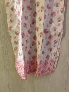 Block Print Lace Work Cotton 3 Piece Suit