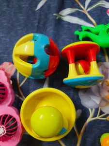 8 new born rattles