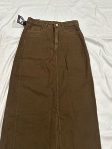 Zara Imported Brown Denim Skirt
