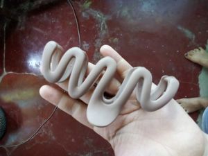 Wavy Black Claw Clip