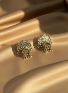 Oxidised Moon Earrings