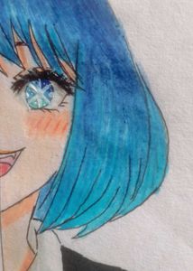 Anime girl drawing