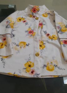 Girls Plazo Pant With Cream Color Top