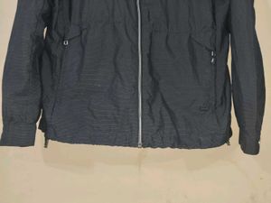 Navy Blue Windbreaker Jacket