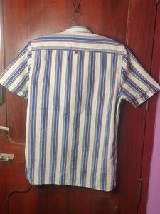 Peter England Striped Short Sleeve Shirt