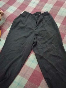 Dark Wide-Leg Trousers