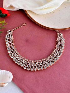 Sparkling Rose Gold Statement Necklace
