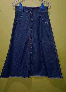 Denim A-Line Skirt