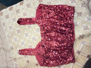 Shein Sequin Party Crop Top