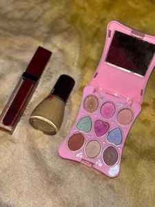 Makeup Combo - Foundation, Lipstick And All In 1