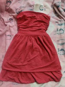 XL Red Mini Ruched Dress