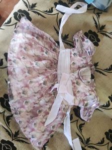 Organzacherry Blossom Party Wear Frock
