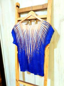 Blue &amp; Golden Design Top Size-34-36
