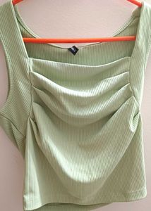 Banana Green Crop Top