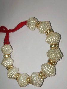 Pearl &amp; Gold Beaded Bracelet