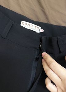 Black Wide Leg Cargo Pants 26-28